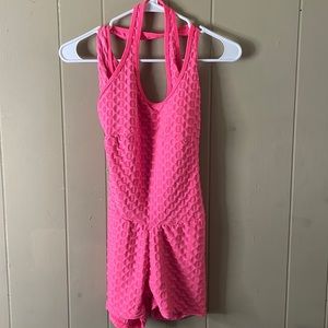 Pink Stretch fabric romper